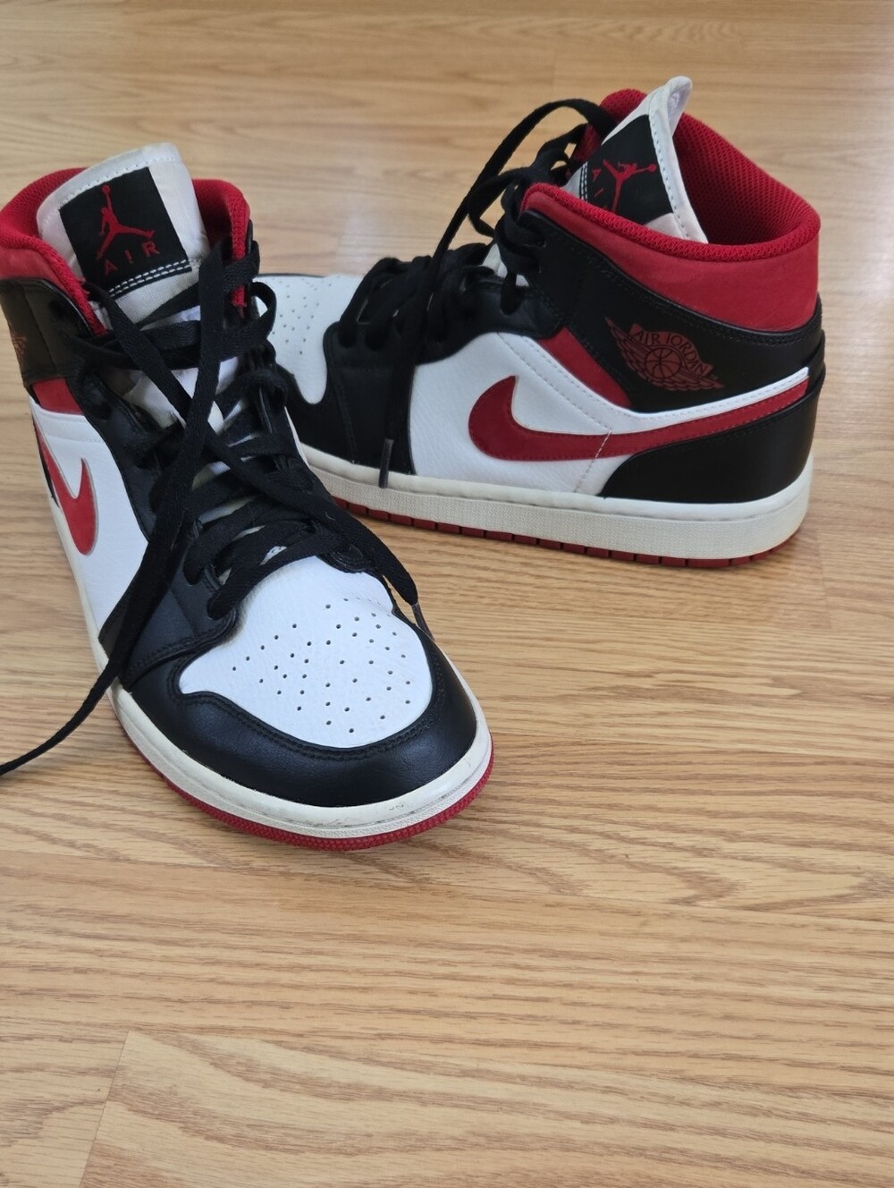 Jordan Men's High-Top Sneakers - White/Black/Red